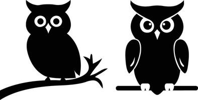 hibou silhouette vecteur illustration