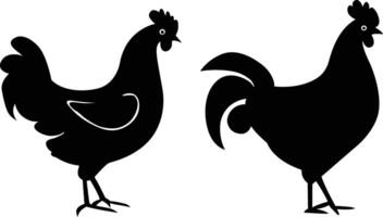 poulet silhouette vecteur