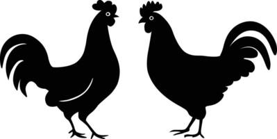 poulet silhouette vecteur