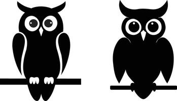 hibou silhouette vecteur illustration