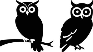 hibou silhouette vecteur illustration