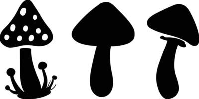 champignon silhouette vecteur illustration