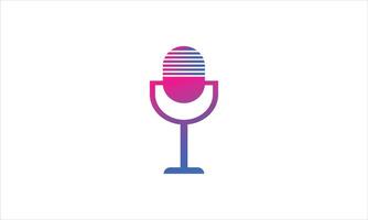podcast. illustration vectorielle plate, icône, création de logo sur fond blanc. vecteur
