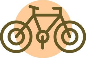 vélo linéaire cercle icône vecteur