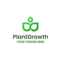 plante croissance logo vecteur