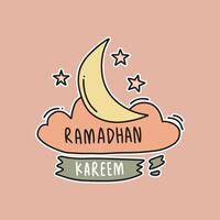 25. vecteur élément en relation à ramadhan et aïd. utilisé pour autocollant, affiche, carte, etc