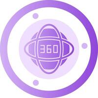 impact 360 glyphe pente icône vecteur