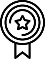 icône de ligne de badge vecteur