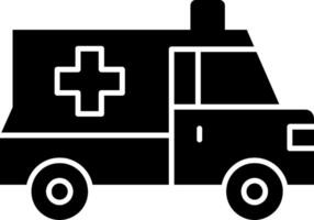 icône de glyphe d'ambulance vecteur