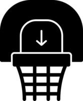 icône de glyphe de panier de basket vecteur