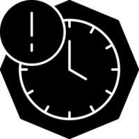 l'horloge avec date limite glyphe vecteur