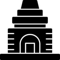 icône de glyphe de temple vecteur