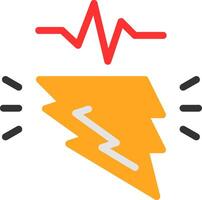 Puissance impulsion plat icône vecteur