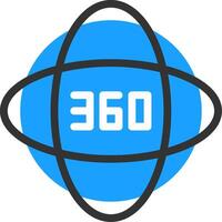 impact 360 plat icône vecteur