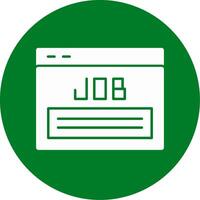 emploi référencement glyphe cercle icône vecteur