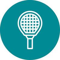 tennis raquette contour cercle icône vecteur