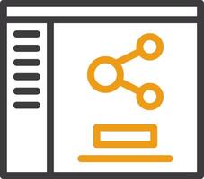 partager deux Couleur icône vecteur