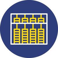 abaque double ligne cercle icône vecteur