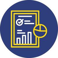 industrie une analyse double ligne cercle icône vecteur