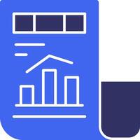 évaluation solide deux Couleur icône vecteur