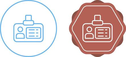 icône de vecteur de carte d'identité