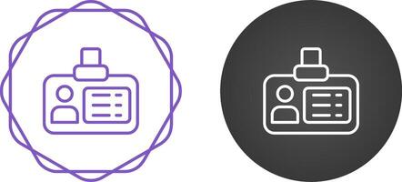 icône de vecteur de carte d'identité