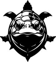 hibou cool Facile noir tortue logo silhouette vecteur