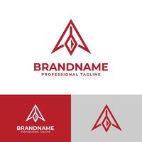 lettre une lance logo, adapté pour tout affaires en relation à lance avec une initiales vecteur