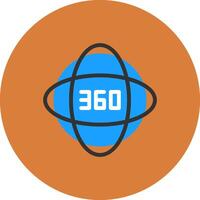impact 360 plat ombre icône vecteur