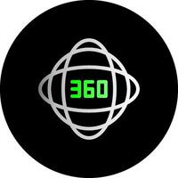 impact 360 double pente cercle icône vecteur