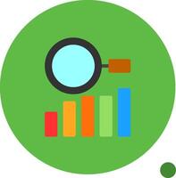 une analyse plat ombre icône vecteur