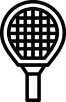 icône de ligne de raquette de tennis vecteur