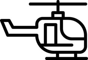 icône de ligne d'hélicoptère vecteur