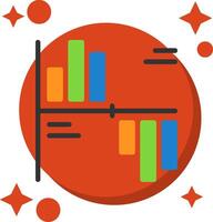 gantt graphique à queue Couleur icône vecteur