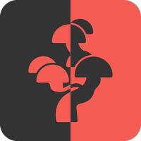 pin arbre rouge inverse icône vecteur