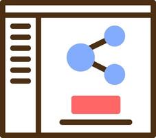 partager Couleur rempli icône vecteur
