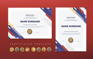 certificat de appréciation ou prix diplôme modèle conception et vecteur d'or luxe prime badges conception