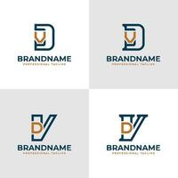 élégant des lettres dv et vd monogramme logo, adapté pour affaires avec vd ou dv initiales vecteur