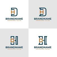 élégant des lettres dh et HD monogramme logo, adapté pour affaires avec HD ou dh initiales vecteur