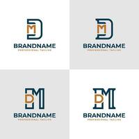 élégant des lettres dm et Maryland monogramme logo, adapté pour affaires avec Maryland ou dm initiales vecteur