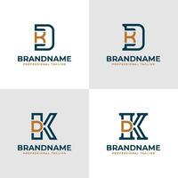 élégant des lettres dk et kd monogramme logo vecteur