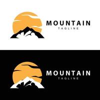 Montagne logo Facile illustration silhouette modèle vecteur conception