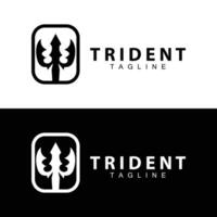 trident logo conception lance arme vecteur mer Roi poseidon Neptune symbole modèle