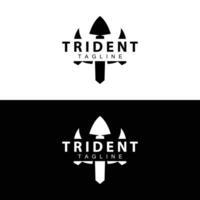 trident logo conception lance arme vecteur mer Roi poseidon Neptune symbole modèle