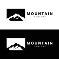 Montagne logo Facile illustration silhouette modèle vecteur conception