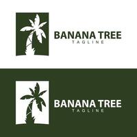 banane arbre logo, fruit arbre plante vecteur, silhouette conception, modèle illustration vecteur