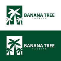 banane arbre logo, fruit arbre plante vecteur, silhouette conception, modèle illustration vecteur