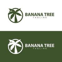 banane arbre logo, fruit arbre plante vecteur, silhouette conception, modèle illustration vecteur