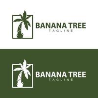 banane arbre logo, fruit arbre plante vecteur, silhouette conception, modèle illustration vecteur