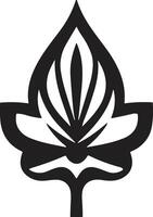 feuille et fleur logo pour yoga dans moderne minimal style vecteur